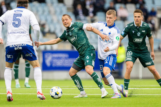 Halmstads Joel Allansson och IFK Norrköpings Sebastian