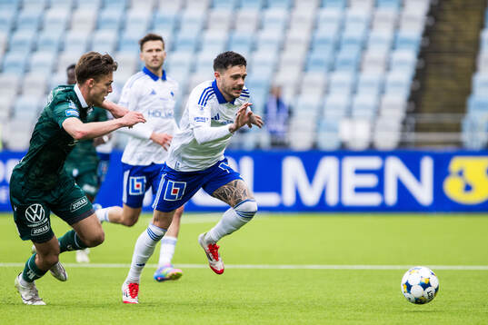 Halmstads Villiam Granath och IFK Norrköpings David Moberg