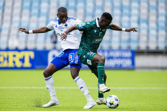 IFK Norrköpings Yahya Kalley och Halmstads Naeem Mohammed