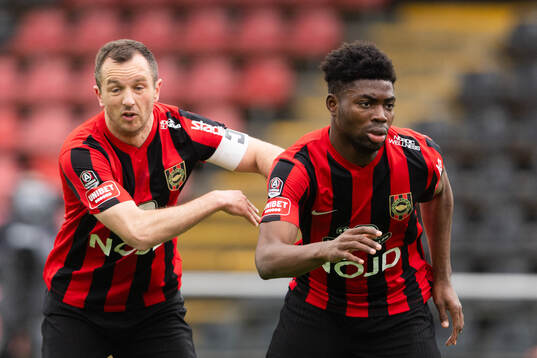 Brommapojkarnas Even Hovland och Ezekiel Alladoh