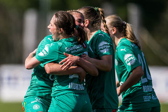 Mari Fisketjøn Indrebø of HamKam celebrates