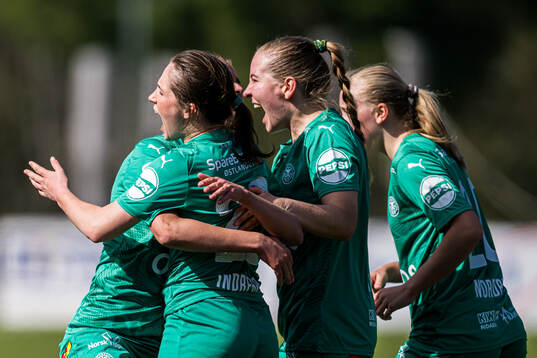 Mari Fisketjøn Indrebø of HamKam celebrates
