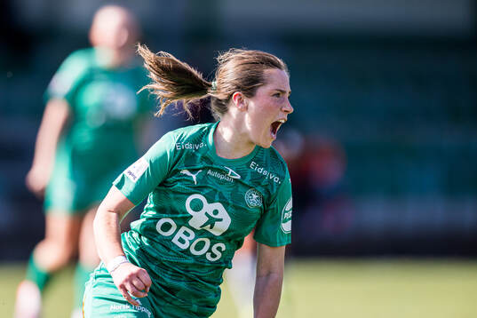 Mari Fisketjøn Indrebø of HamKam celebrates