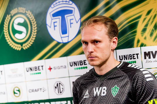 Brages tränare William Bergendahl på en presskonferens