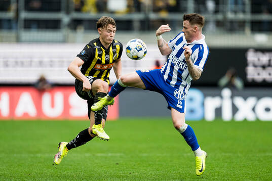 Häckens Filip Öhman och IFK Göteborgs Tobias Heintz