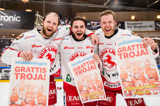 Troja/Ljungbys Jonathan Wikström, Filip Forsmark och Filip