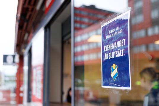 Skylt med texten slutsålt