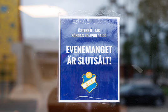 Skylt med texten slutsålt