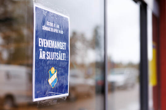 Skylt med texten slutsålt