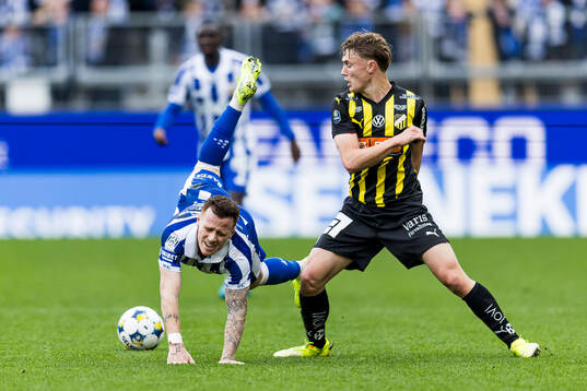 IFK Göteborgs Tobias Heintz och Häckens Filip Öhman