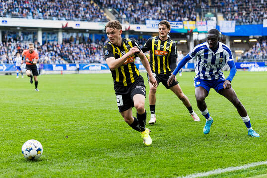 Häckens Filip Öhman och IFK Göteborgs Imam Jagne