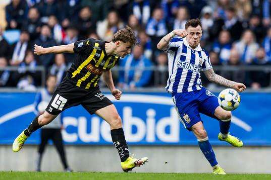 Häckens Filip Öhman och IFK Göteborgs Tobias Heintz