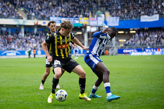 Häckens Filip Öhman och IFK Göteborgs Imam Jagne