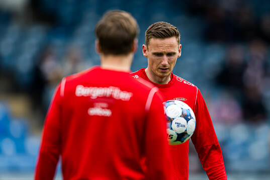 Joachim Soltvedt of Brann warms up