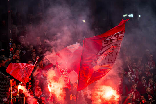 Spectators in the stands