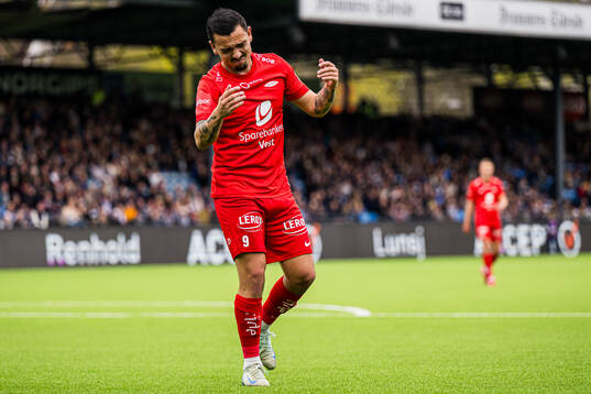 Niklas Castro of Brann looks dejected