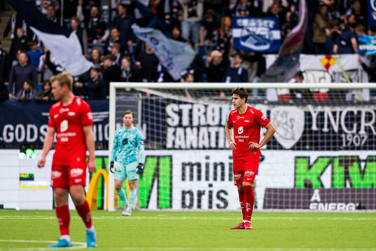 Eivind Helland of Brann looks dejected