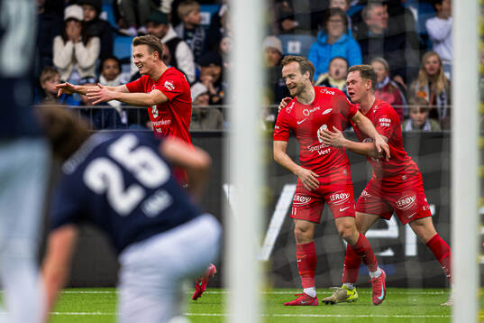 Emil Kornvig of Brann celebrates