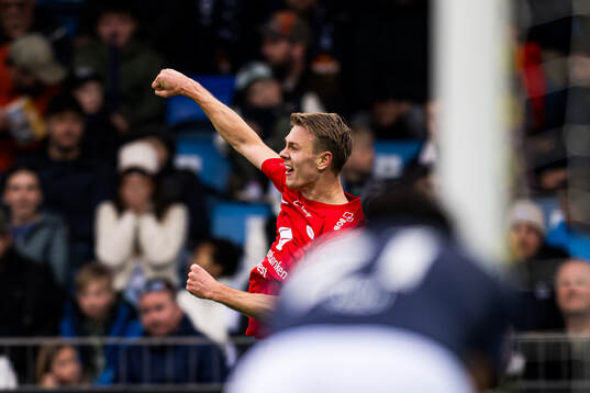 Emil Kornvig of Brann celebrates