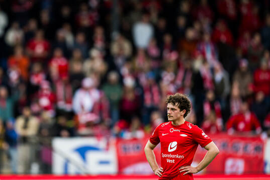 Denzel De Roeve of Brann looks dejected