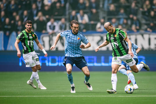 Djurgårdens Albin Ekdal och GAIS Gustav Lundgren
