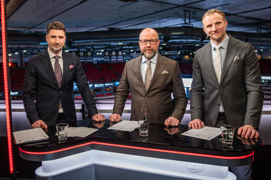 TV4s Björn Oldéen, Petter Rönnqvist och Staffan Kronwall