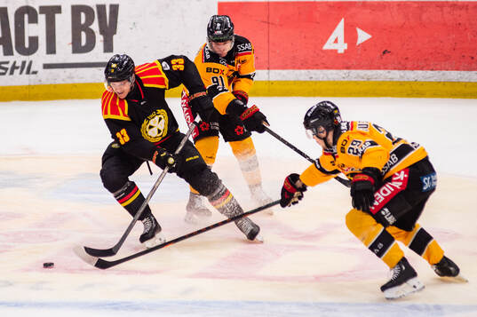 Brynäs Jakob Silfverberg mot Luleås Brian O'neil och Erik