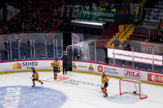 Luleås Pontus Andreasson lämnar isen