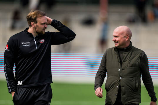 Kristianstads tränare Daniel Angergård och Rosengårds
