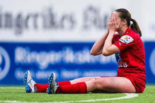 Ragne Hagen Svastuen of Røa looks dejected