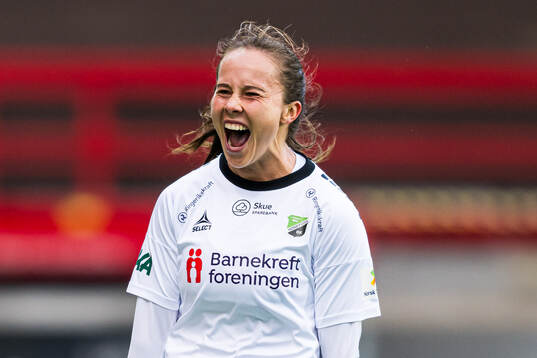Kristin Sandstad Gumaer of Hønefoss celebrates