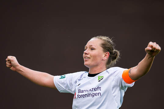 Silje Bekkåsen Nyhagen of Hønefoss celebrates