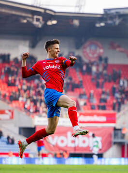 Helsingborgs Adrian Svanbäck jublar