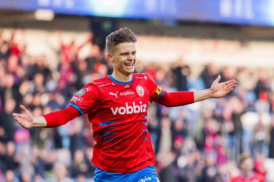 Helsingborgs Adrian Svanbäck jublar