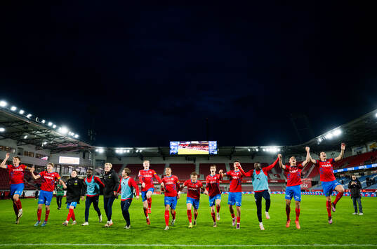 Helsingborgs spelare jublar