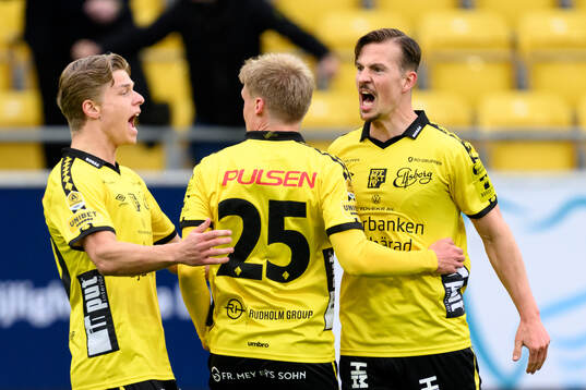 Elfsborgs Gottfrid Rapp, Ari Sigurpálsson och Simon Olsson