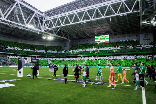Hammarbys supportrar med tifo