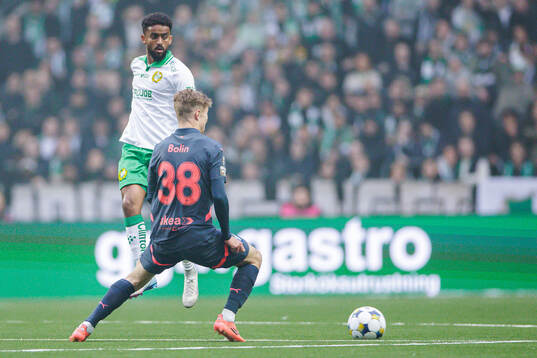 Hammarbys Tesfaldet Tekie och Malmö FFs Hugo Bolin