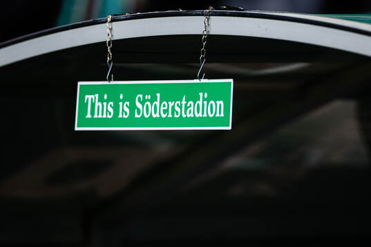 En skylt med texten This is Söderstadion