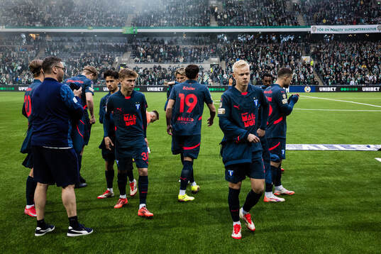 Malmö FFs Hugo Bolin, Colin Rösler och Otto Rosengren