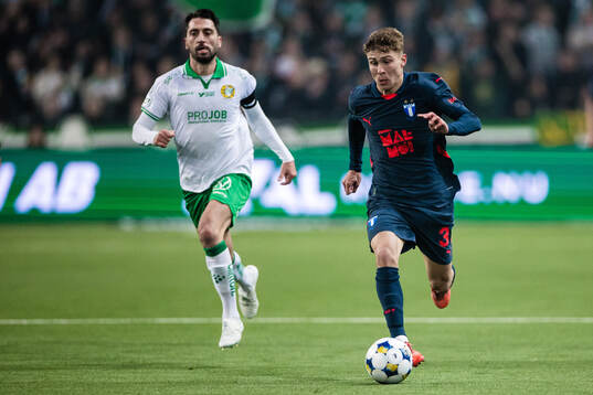 Hammarbys Nahir Besara och Malmö FFs Hugo Bolin