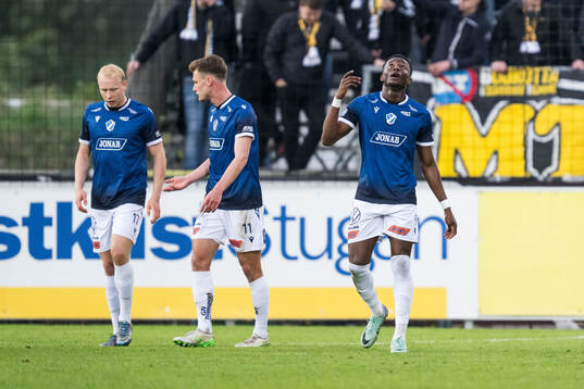 Halmstads Yannick Agnero jublar