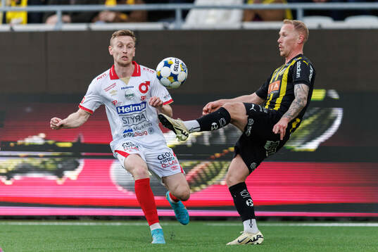 Degerfors Sebastian Ohlsson och Häckens Mikkel Rygaard