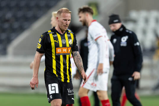 Häckens Mikkel Rygaard Jensen deppar