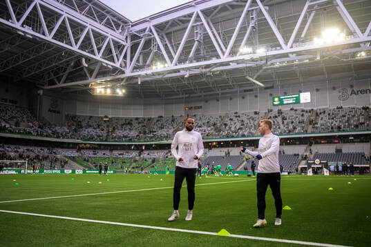 Malmö FFs Isaac Kiese Thelin och Anders Christiansen