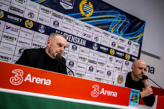 Hammarbys tränare Kim Hellberg och Malmö FFs tränare