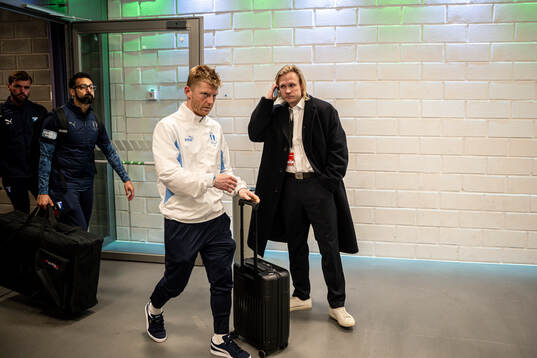 Malmö FFs Anders Christiansen och presskommunikatör