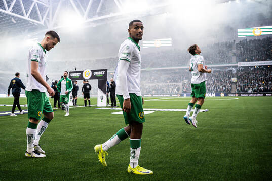 Hammarbys Pavle Vagic, Paulos Abraham och Hampus Skoglund