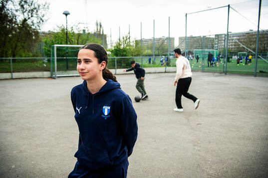 Mayar Khatawi och hennes mentor Behrang Safari