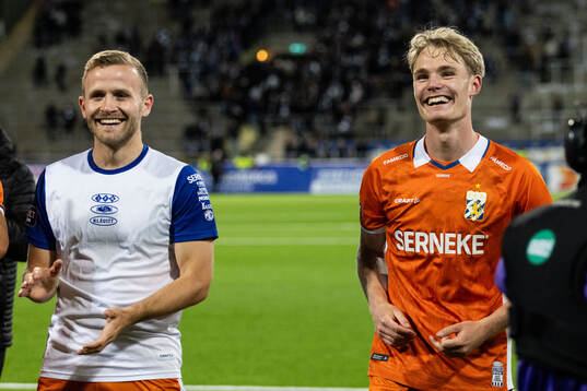 IFK Göteborgs Jonas Bager och Max Fenger jublar